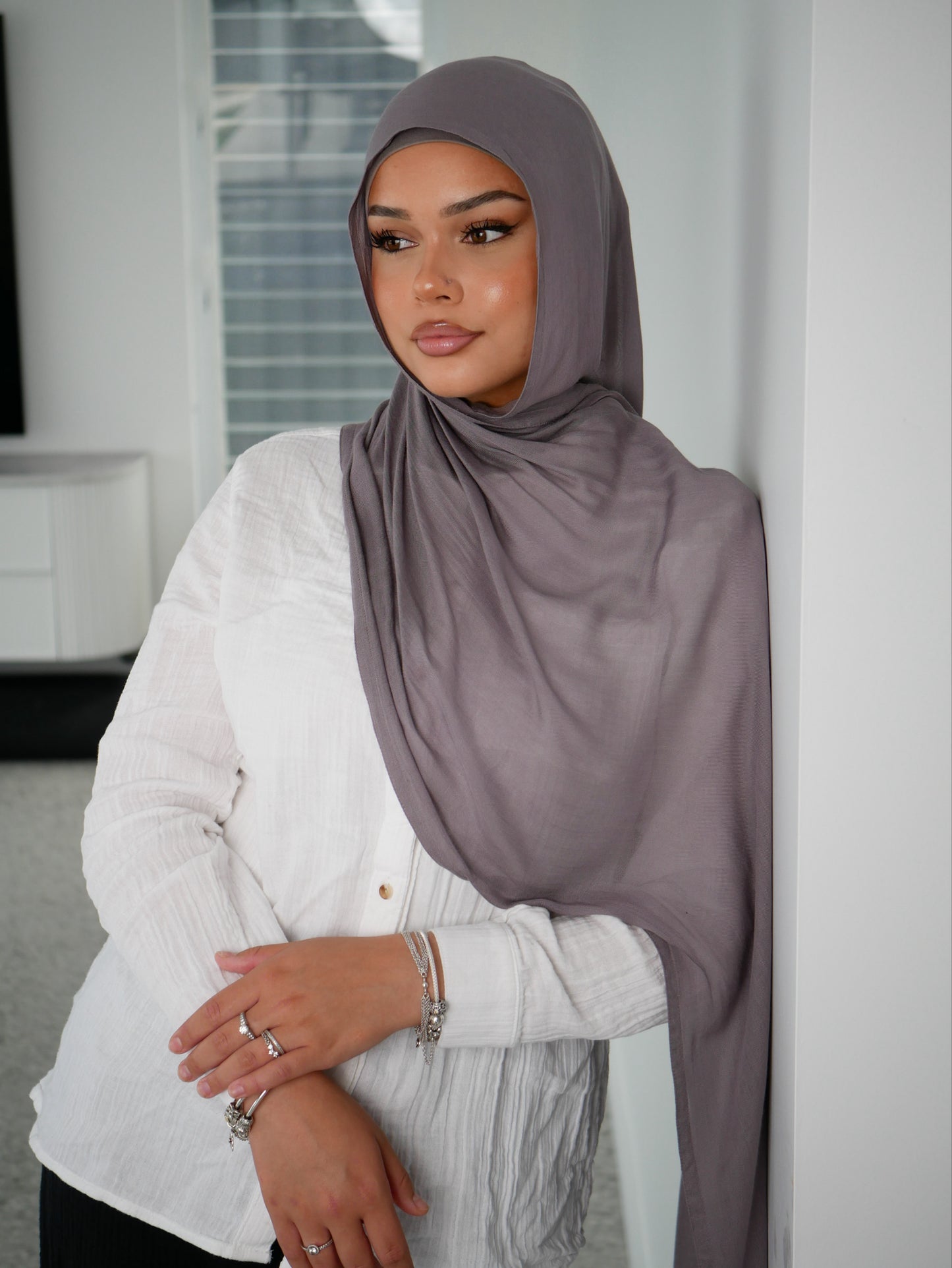 Slate hijab + undercap