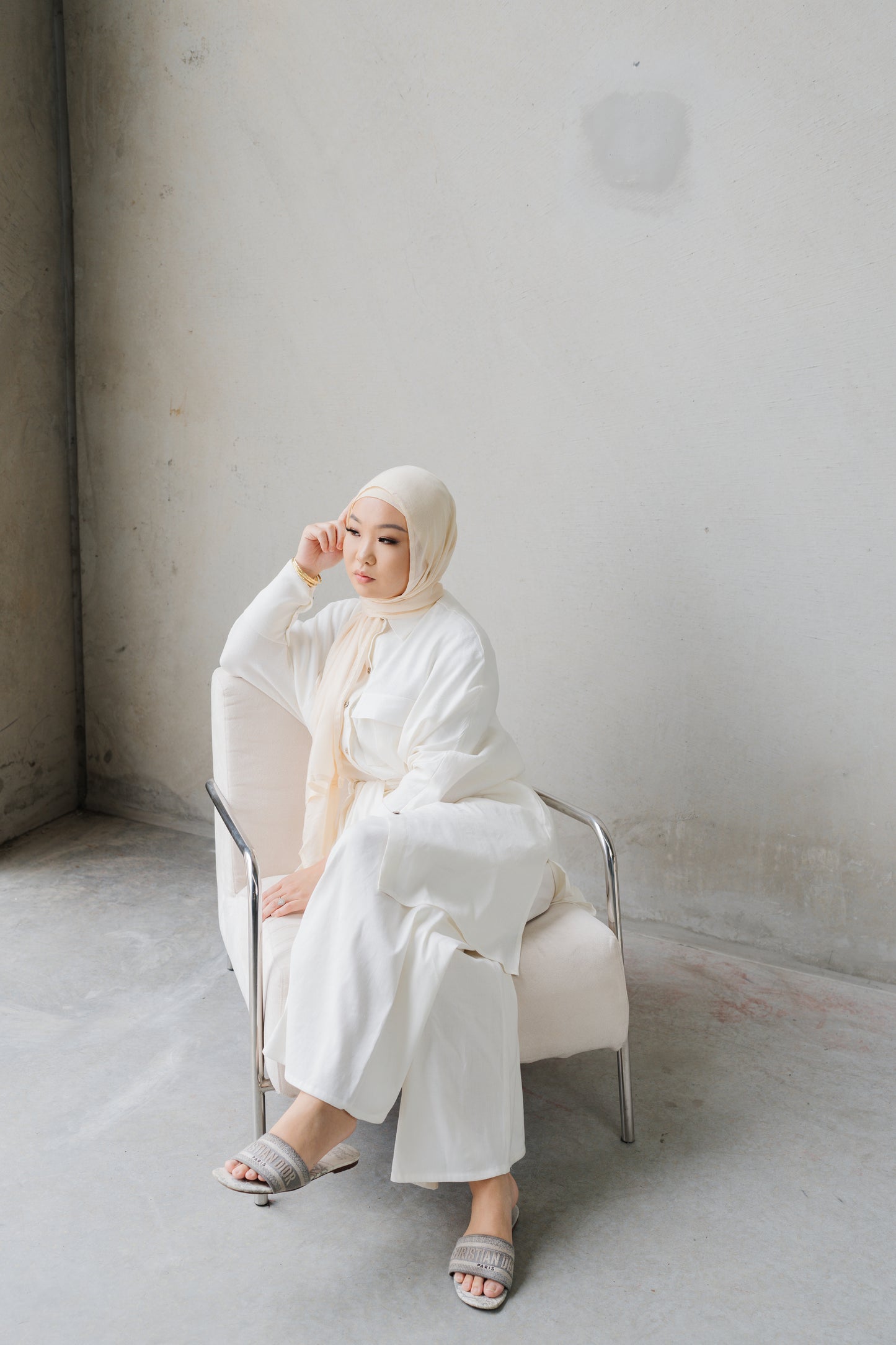 Cream brûlée hijab + undercap