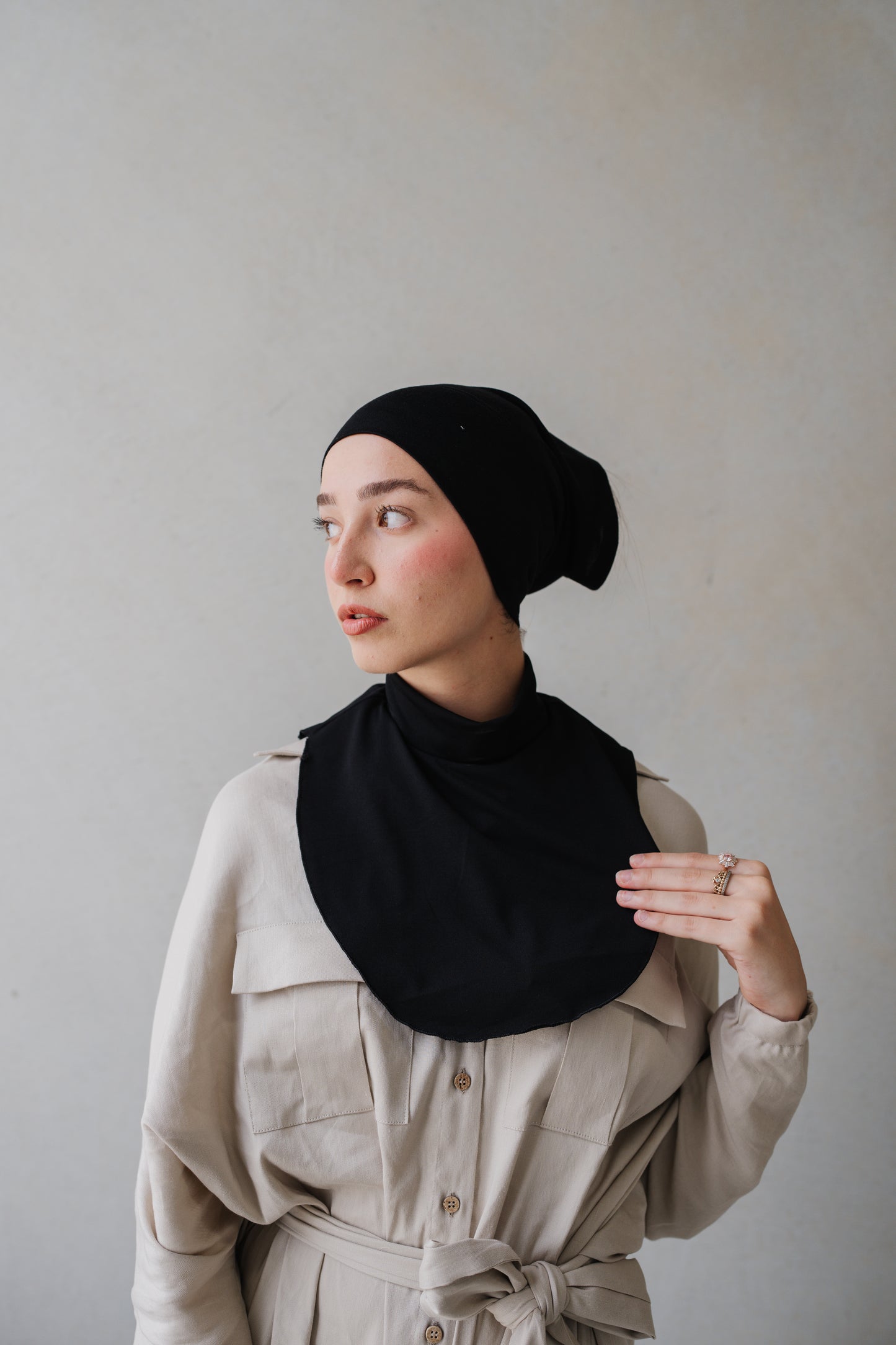 Black Hijab Cap